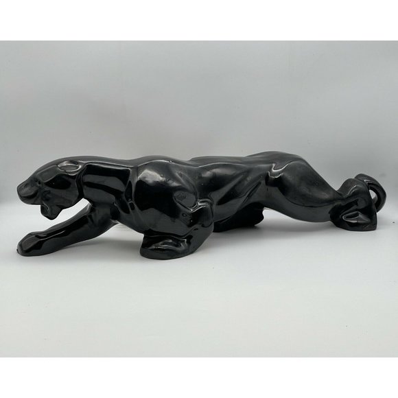 Other - Vintage Black Panther TV Lamp 1950’s Light Ceramic Mid Century Modern 20” Works